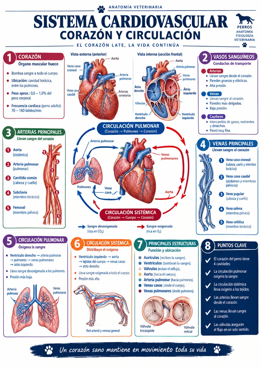 Mapa visual del sistema cardiovascular